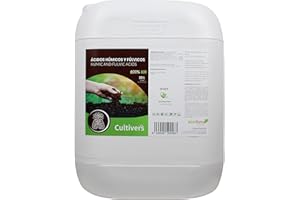 CULTIVERS Force Humic, Fertilizzante Umico e Acido Fulvico di Leonardite, Migliora la capacità di Assorbimento dei Nutrienti e Sviluppa la Radice, 20 L, Verde