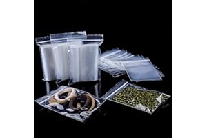 XINGRUN Lot de 200 petits sacs hermétiques en plastique transparent - 7 x 10 cm