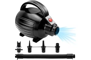 SportBob Bomba de Aire Eléctrica 600W para Inflar y Desinflar | 4 Boquillas Electric Pump Inflador Hinchable para Colchones, Barcas, Botes, Piscinas y Artículos Deportivos | 220-240V