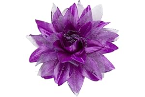 NET TOYS Fleur Rose pour Les Cheveux Pince à Cheveux hawaïenne Violet épingle avec Fleur Bijou de tête Fleuri Fleur à piquer Rose Accessoire à thème Hawaï