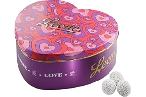 PASTIGLIE LEONE Leone dal 1857 - Latta Cuore - Cri Cri Torinesi Cioccolato Fondente - Collezione Love Pattern - Nocciola Ricoperta di Cioccolato e Granella di Zucchero - Vegano e Senza Glutine - 100gr