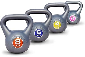 UK Fitness home gym kettlebell set weights 2kg 4kg 6kg 8kg 10kg 12kg 14kg kettle bells exercise equipment for home use