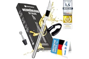 ‎DIMONO Dimono® Flaschenkühler doppelwandiger Weinkühler Thermo Sektkühler für Wein-Flaschen, Sekt, Champagner und Wasser (Kühlstab 4 in 1)