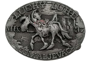 Xwest Hebilla de cinturón Buffalo Skull Belt Buckle Turquoise Pistol Western Buckles