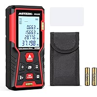 Laser Entfernungsmesser, Meterk 100M mit 2 Blasenebenen und Reflektor, IP54, LCD und m/in/ft und andere 6 Arten der…
