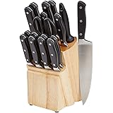 Amazon Basics Premium Knife Block Set, 18-Piece