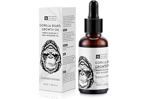 uLab Gorilla Beard Oil for Hair Growth, Mens Natural Daily Hair Growth Oil Formula for Beards and Facial Hair, 30ml
