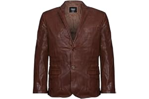 INFINITY LEATHER Męska brązowa marynarka z prawdziwej skóry miękka prawdziwa włoska dopasowana kurtka vintage płaszcz