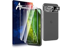 Anoowkoa [2+2 sztuki do Google Pixel 8a Ochraniacze ekranu i osłony obiektywu aparatu, folia ze szkła hartowanego, folia ochronna zapobiegająca odciskom palców