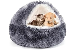 SHJOEE Cama Mullida para Perro en Forma de Concha Cesto de Felpa para Gato Cama para Mascotas de 70 cm Sofá Lavable para Gato Y Perros Medianos Pequeñas Inferior Antideslizante