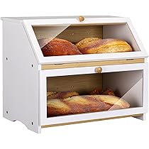 Portapane In Bambù Con Tagliere - Contenitore 39x26x32.5cm Con Finestra Magnetica - Foto 9