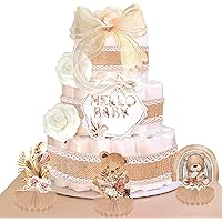 Set Decorazione Torta Pannolini Amscan - Regalo Baby Shower Neonato - Foto 2