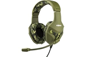 Konix Mythics Casque gaming filaire PS-400 pour console PS4 - Haut-parleurs 40 mm - Microphone - Motif camouflage vert kaki
