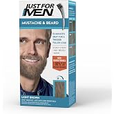 Just For Men Bıyık ve Sakal, Gri Sa&ccedil;lar i&ccedil;in Sakal Boyama Kolay Uygulama i&ccedil;in Fır&ccedil;a Dahil, Biotin Aloe ve Hindistan Cevizi Ya