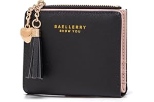 CHAOFANXI Portmonetka damska, mała, damska portmonetka z gładkiej i miękkiej sztucznej skóry, portfel damski z zamkiem błyskawicznym, kieszeń na monety, czarny, czarny, 13*2*10, Nowoczesny