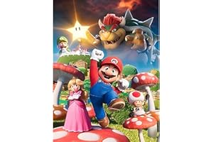 NAIMOER Mario Peinture Diamant Adulte, Diamond Painting Animé Complet, Diamond Painting Mario Kit Enfants Diamant Strass Point de Croix Cristal Painting pour Murale Décor 30x40cm