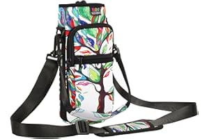 Nuovoware Bolsillo de Botella Agua Portátil Neopreno, 750ml/1000ml/1800ml Bolsillo con Correa Hombro Prueba Caída, Funda Impermeable Botella Agua Protectora para Viaje