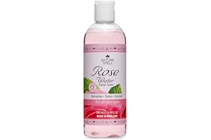 Nature Spell : Eau de Rose Pure Tonique Visage 200 ml, Restaure l'Équilibre du pH de la Peau, Convient à Tous Types de Peau, 100% Vegan, Fabriquée au Royaume-Uni
