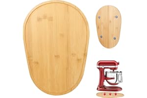 SWAWIS Planche de Glissement Compatible avec KitchenAid Artisan 5-8 Qt (4,7L - 7,6L) Support Coulissante en Bambou Pour Mixer Slider Mat for Kitchen Aid Stand Mixer