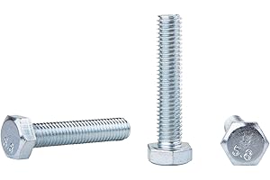 MARCOPOL Tornillos hexagonales DIN 933 de acero chapado en zinc M8 x 40 mm, tornillos hexagonales, totalmente roscados, cabeza hexagonal (40, M8 x 40 mm)