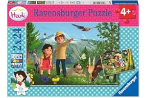 RAVENSBURGER Kinderpuzzle 2x24 Teile - Heidi's Abenteuer