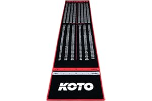 ‎KOTO DARTS KOTO - Dartteppich Check Out 285 x 60 cm, Dartmatte, rutschfeste Unterseite, 4 Wurflinien