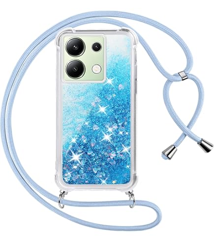 Handykette Für Xiaomi Redmi 9T – Glitzer Quicksand Hülle Mit Umhängeband