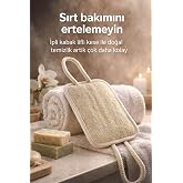 Kabak Lifli İpli Kare V&uuml;cut Kesesi, Doğal Eksfoliasyon,%100 Bitkisel Kabak Lifi