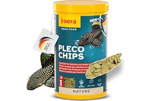 sera Pleco Chips 1.000 ml (380 g) | Wels Futtertabletten Chips für gesunde Bodenfische | Welsfutter Aquarium mit hoher Futterverwertbarkeit | Wels Futter | Fischfutter Aquarium Made in Germany