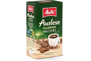 ‎MELITTA Melitta Auslese Filter-Kaffee 500g, gemahlen, Pulver für Filterkaffeemaschinen, starke Röstung, geröstet in Deutschland