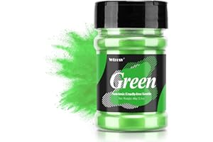 Epoxidharz Farbe metallic, Seifenfarbe, für die Seifenherstellung, Mica Powder, Epoxy Resin Farbe Farbpigmente Pigmentpulver Farben Pigment, Farbe für Epoxidharz, Lipgloss Farbe - 60g Grün (Pulver)