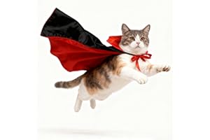 DREAM HORSEX Kostium kota na Halloween, peleryna dla zwierząt domowych, cosplay, peleryna z kapeluszem