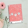 Nara Smart ReUsable Notebook | Tree-free Notebook with 1 Erasable pen and 1 Microfiber cloth included | Coral Pink Cover | A5 Size | 40 Pages. |