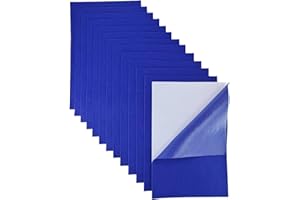 JTNOHX Feutrine Autocollante, 12 Pièces Patin Chaise, 20x30cm Feutrine Adhésif, Feutre Collant pour L'artisanat (Bleu Foncé)