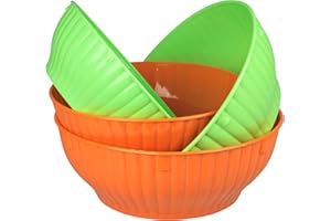 I.P.P.A. Set 4 Insalatiere in Plastica Modello Trento. Made in Italy. Perfette in Cucina e Campeggio.