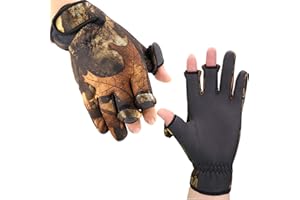 BB Hapeayou Fishing Gloves with 3 Fingerless Men Gloves Cover for Cycling/Outdoor Sports(1 Pair)
