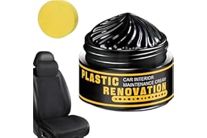 GÉNÉRIQUE Rénovateur Plastique pour Intérieur Voiture Hydratant pour Plastiques décolorés Effet Noir Brillant & Protection UV sans Rayures Nettoie et Protège Tableau de Bord Joints en Caoutchouc Panneaux