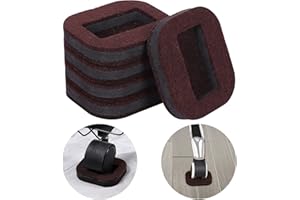 RCHYFEED Lot de 16 Patins en Feutre pour Meubles, Feutre de Protection pour roulettes de Meubles, Réutilisables Tasses de Roulette Roue de Chaise, Protège Votre Plancher en Bois et Sols Durs, Marron