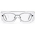 SolidWork professional safety glasses with integrated side protection - eye protection with clear, fog-free, scratch-resistant and UV protective coated lenses - Spectacles Goggles for shooting