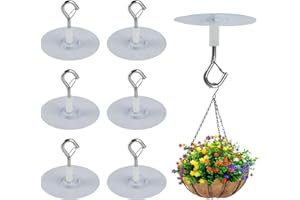 6 st. självhäftande krokar, extra starka takkrokar, självhäftande | Takväggkrok för tung belastning, säkring, badrum kök kontor, växter blomkrukor lampa