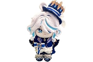 KUKUSHINING Genshin Impact Pluszowa, 20CM Anime Ubieranka Lalka Z Ubraniami Słodka Miękka Pluszowa Zabawka Dla Fanów Graczy Prezent(Furina)