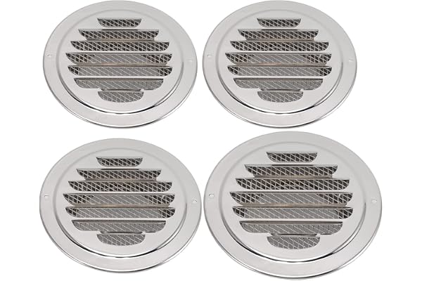 Culnflun luftventilationskåpa, 304 rostfritt stål rund avgaskanal Grilllock för kök och badrum, Cirkelluftventil Grillkåpa Platt Runt Ventilationsgaller Metallkåpa (150mm / 5.9in)