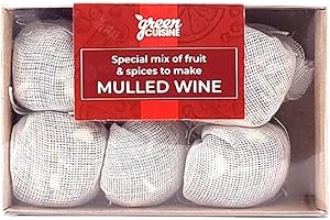 Mulled Wine Spice | Festive Drink Mulling Spices Pouchettes by Green Cuisine | Mulled Wine | Perfect for Christmas Hampers | Christmas Parties | Presents for Him and Her (Mulled Wine Spice)