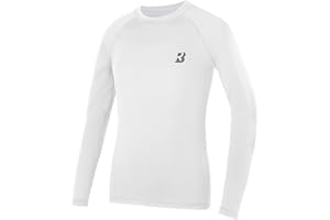 Roadbox Kompressionsshirts für Jungen 1-2 Pack, Sportshirt Langarm & Kurzarm, Atmungsaktives Unterziehshirt Kinder, Skiunterwäsche Fußball Laufen