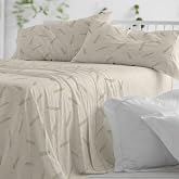 Burrito Blanco | Bedding Set Cotton/Polyester Bed 150-160 Green | 4 Pieces: Fitted Sheet, Top and 2 Pillowcases | 50% Cotton