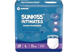 SUNKISS INTIMATES Culottes De Règles Jetables pour Femmes avec Flux Abondants, sous-vêtements Post-Partum Non Parfumés