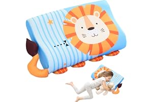 Roinaid Atmungsaktives Kinder Bett Kissen, Weicher Gedächtnis Schaum Bequeme Baumwolle Kinderkopfkissen Atmungsaktives Kinder Bett Kisse 46 X 26 X 7/5 cm, Geeignet für Kleine Kinder zum Schlafen
