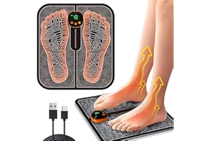 QUEATH Massage des Pieds, réduction de la fatigue favorisant la circulation de sang, Tapis électrique portatif de massage, EMS Foot Massage Pad,avec SME Technologie Physiothérapie et Design Ergonomique