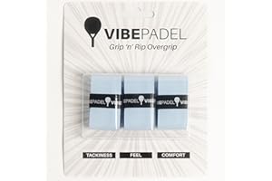 VIBEPADEL - Grip 'n' Rip Padel Overgrip - Non Slip Tacky Feel Overgrip for Padel Racket, Pickleball, Squash, Badminton - 3 Pack - Multiple Colours