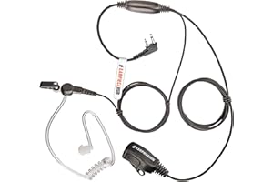EARPIECE HUB Covert Air Acoustic Tube Walkie Talkie auricolare auricolare e microfono Push-To-Talk per iCom Maxon Midland Yaesu Vertex 2 pin radio bidirezionale